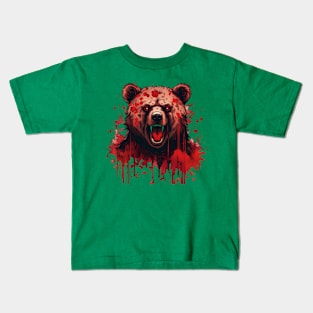 Gory Bear Grunge Spectacle Kids T-Shirt